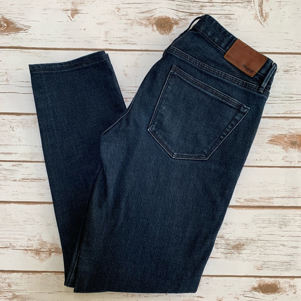 MADEWELL SKINNY LOW DARK WASH ANKLE JEANS SZ 25